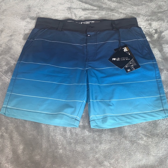 Ring of Fire Other - Ring of Fire Swim Trunks Board Shorts Ombré Blue Striped Men Size 36 New